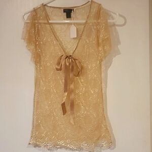 Blouse, sheer, size S